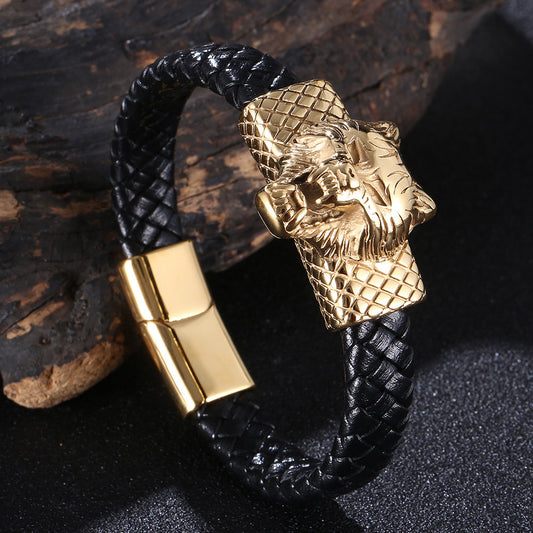 Bracciale lupo punk