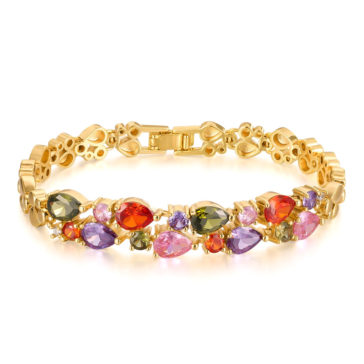Bracciale cristallo doppio donna