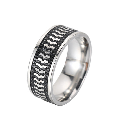 Anello acciaio titanio uomo