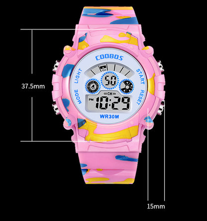 Orologio multifunzione colorato luminescente impermeabile