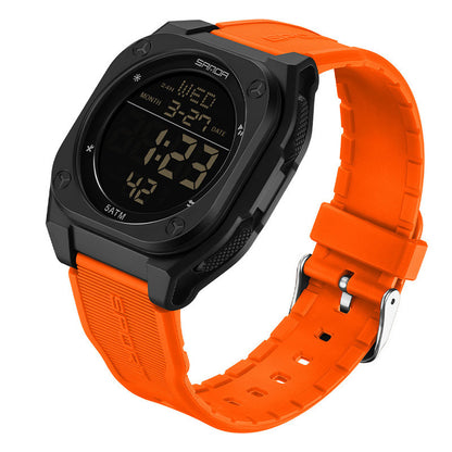 Orologio digitale trasparente quadrato