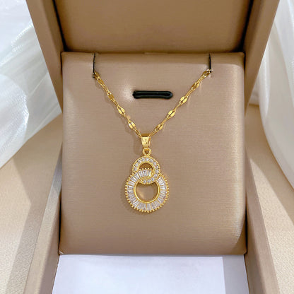 Collana clavicolare doppio anello