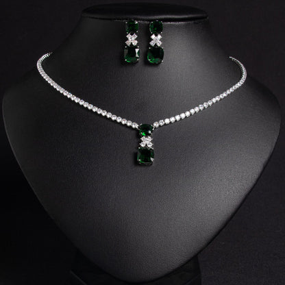 Orecchini quadrato zircone sposa