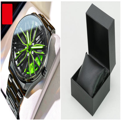 Orologio uomo traforato luminoso al quarzo