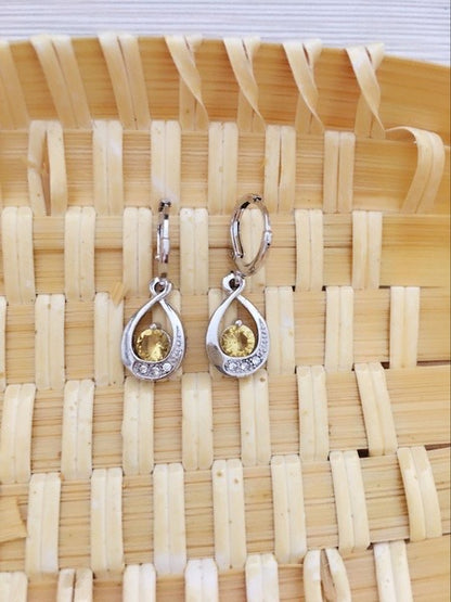 Orecchini goccia con zirconi da donna