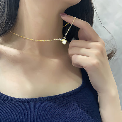 Collana con gufo in opale