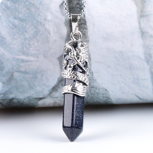 Collana drago pietra naturale