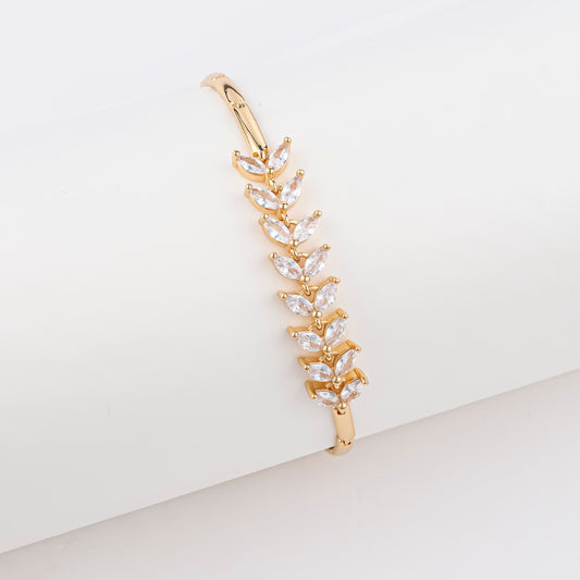 Bracciale farfalla trifoglio oro