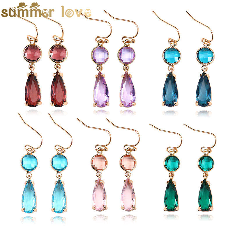 Orecchini cristallo multicolori