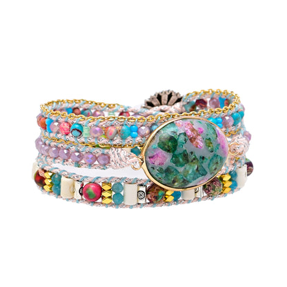 Braccialetto perline colorblock