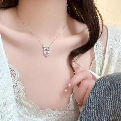 Collana cuore e fiocco