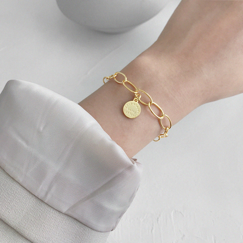Bracciale argento geometrico circolare