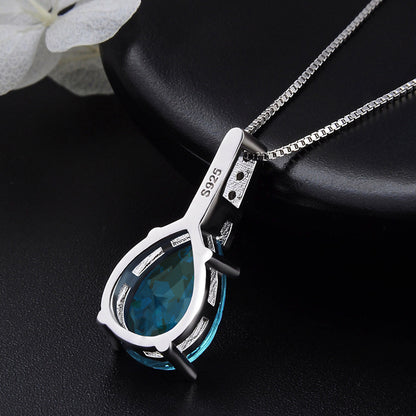Collana cristallo blu goccia