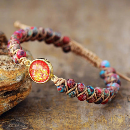 Bracciale intrecciato con perle