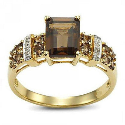 Anello quadrato zircone da uomo