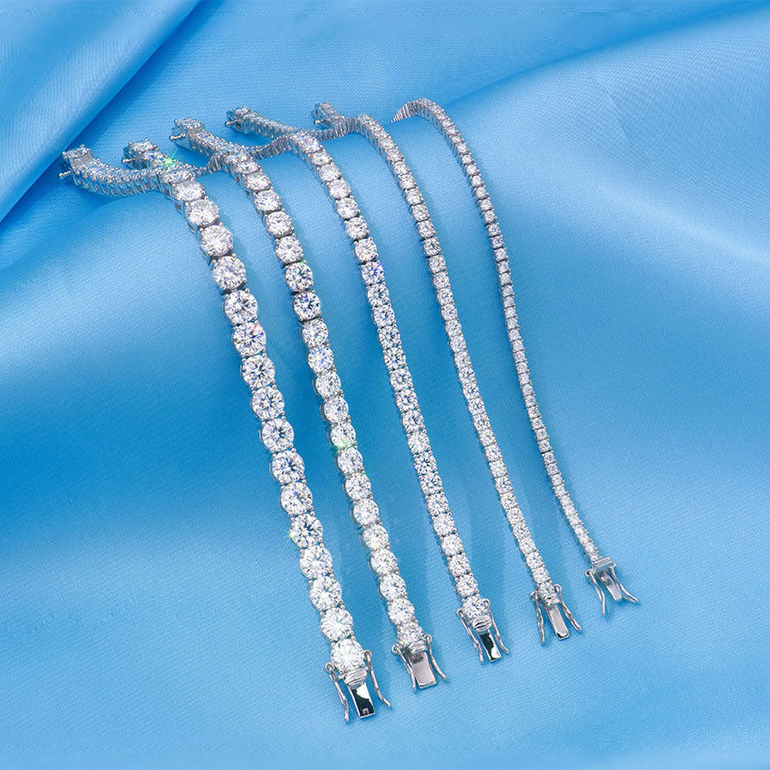 Bracciale moissanite argento da ragazza