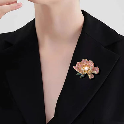 Spilla peonia perla