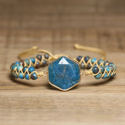 Bracciale pietre naturali intrecciato