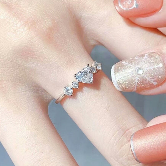 Anello Zircone Cuore