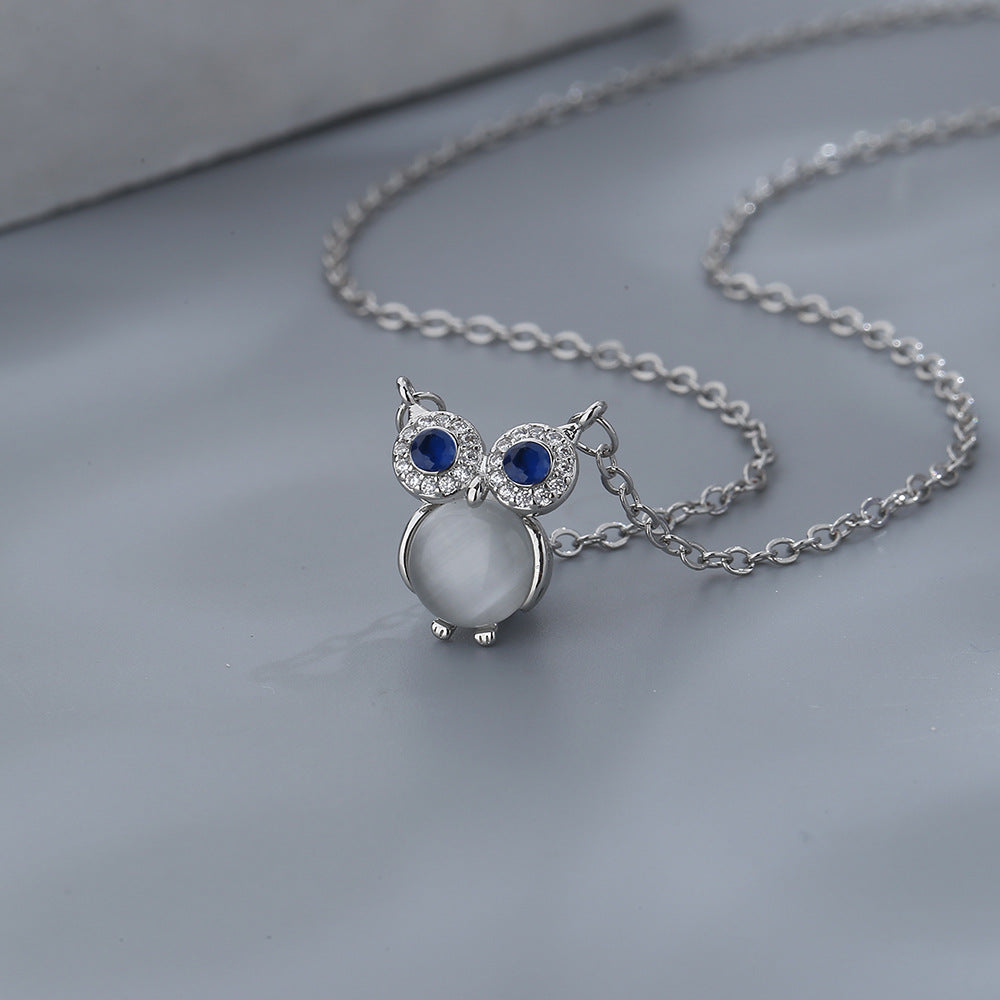 Collana con gufo in opale