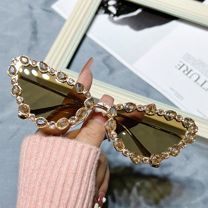 Occhiali cat-eye donna con strass