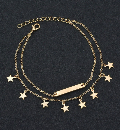 Cavigliera turchese multi-strato