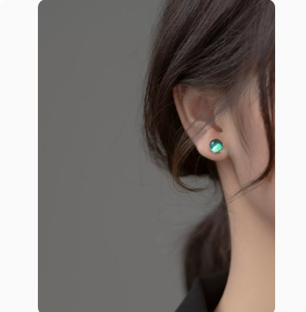 Orecchini sfera blu