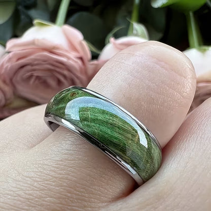 Anello Effetto Legno Verde