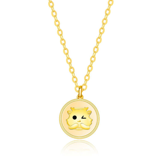 Collana drago zodiaco argento