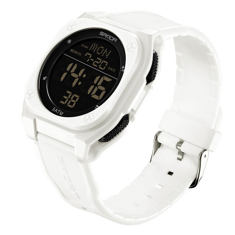Orologio digitale trasparente quadrato