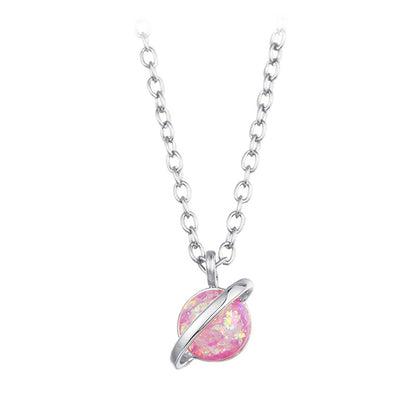 Collana opale pendente pianeta