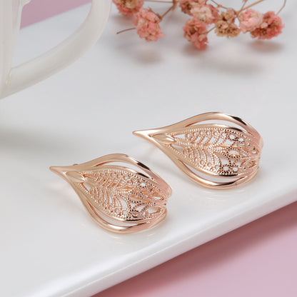 Orecchini oro rosa geometrici