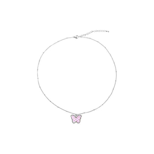 Collana farfalla a scacchi
