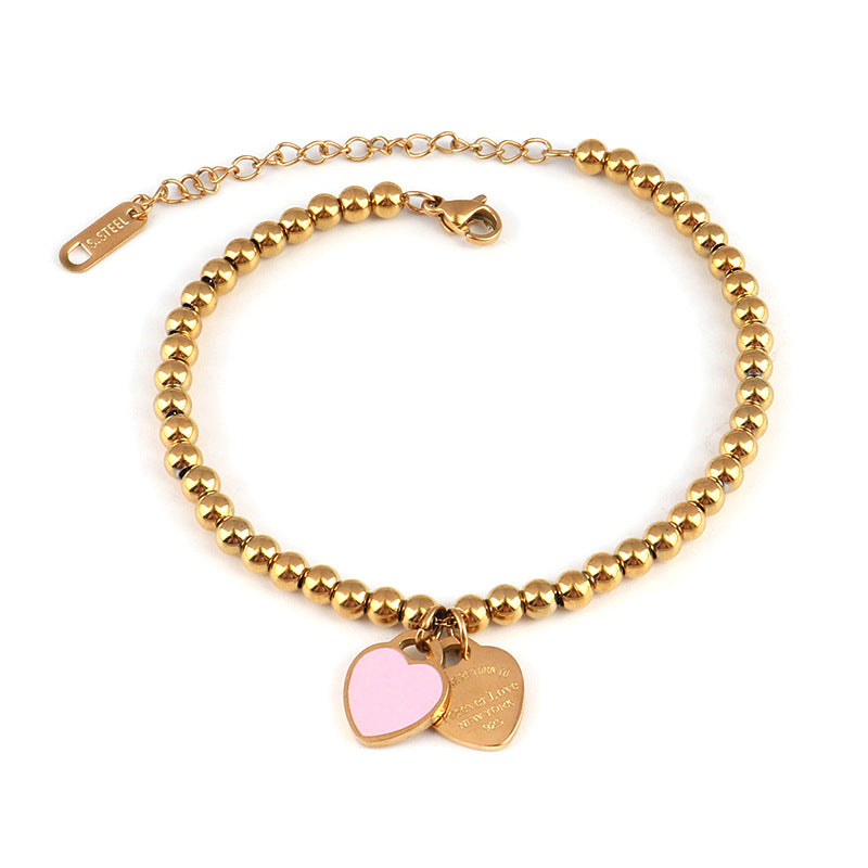 Bracciale cuore smalto