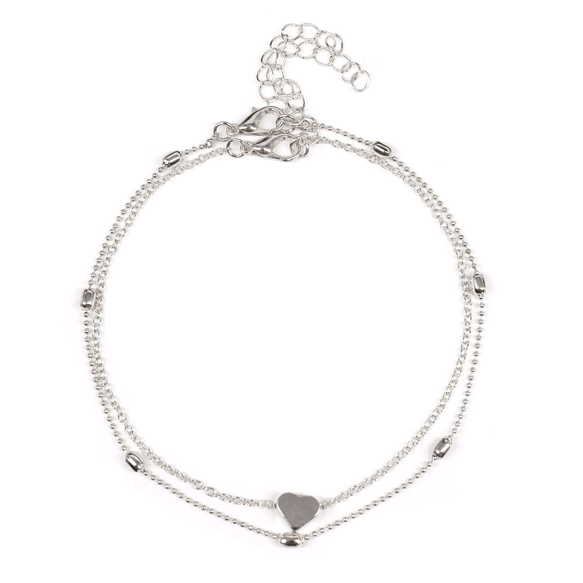 Cavigliera perline cuore