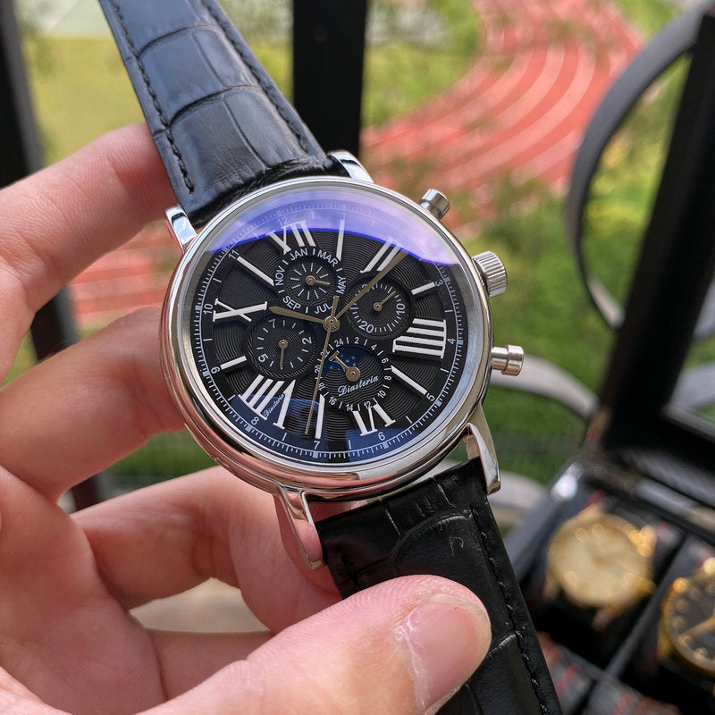 Orologio meccanico uomo pelle