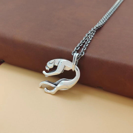 Collana leopardo in argento
