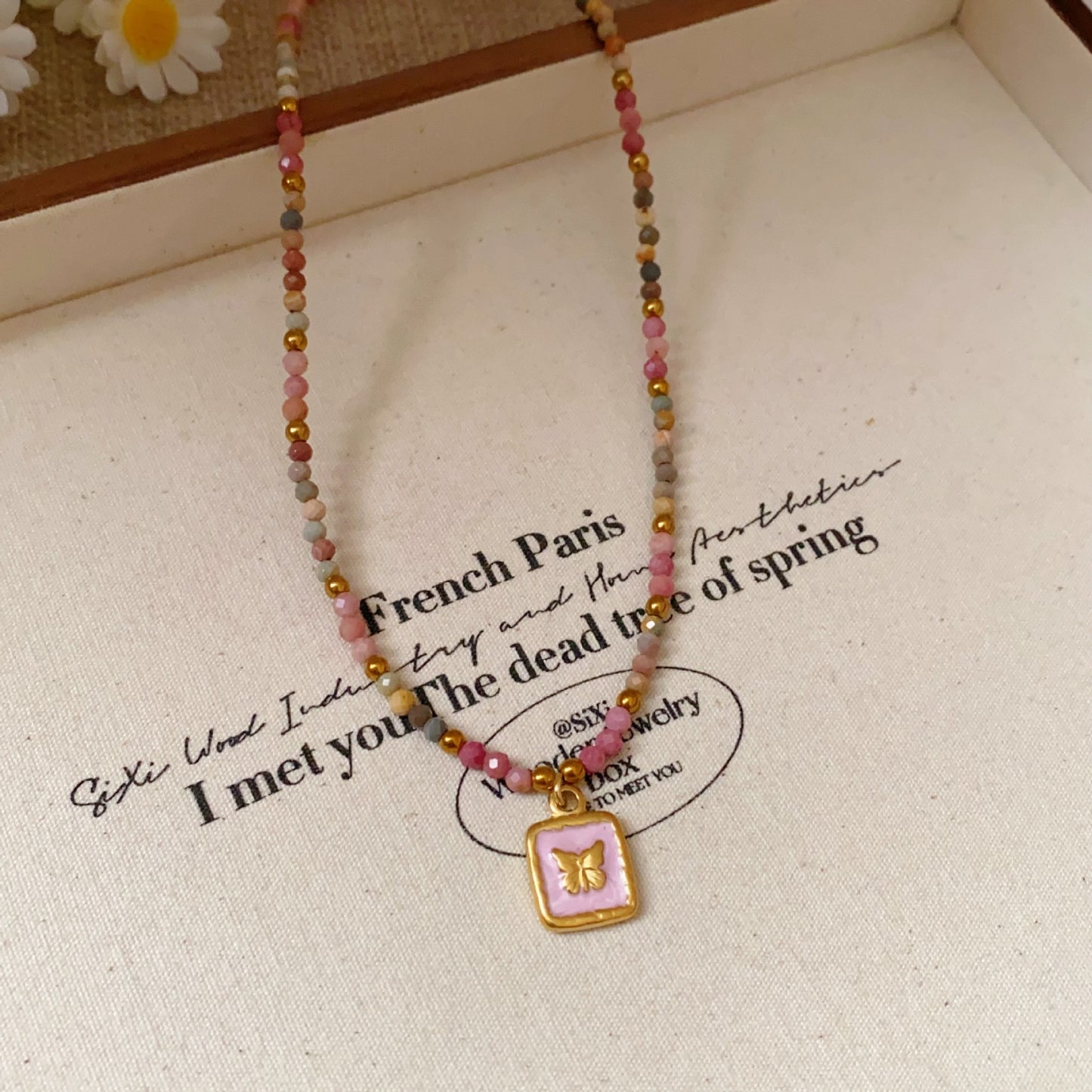 Collana agata rossa gocciolata