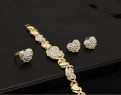 Set gioielli a forma di cuore