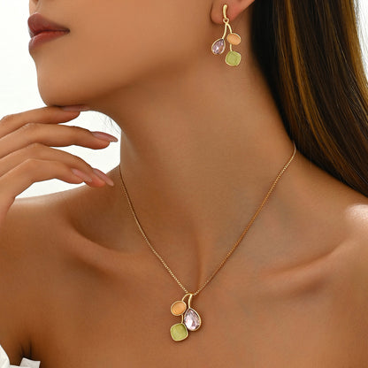 Parure Collana e Orecchini Zirconi