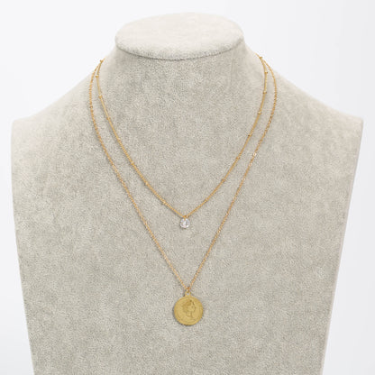 Collana multistrato zirconi
