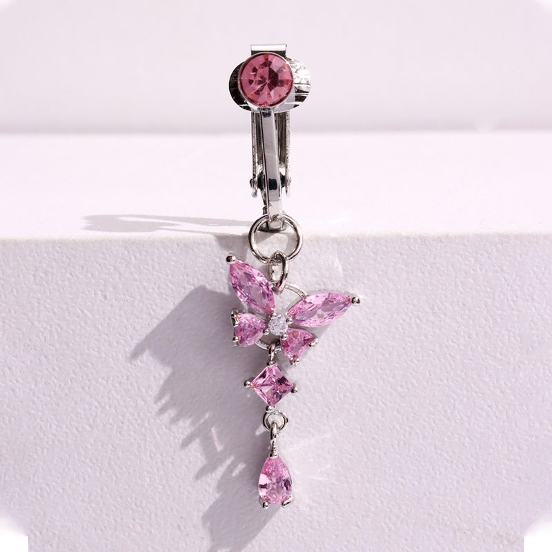 Piercing finto con farfalla