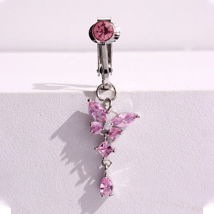 Piercing finto con farfalla