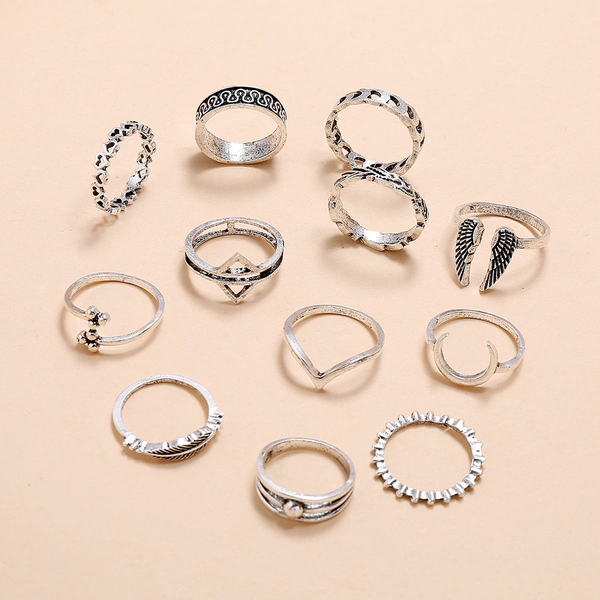 Set 12 anelli geometrici