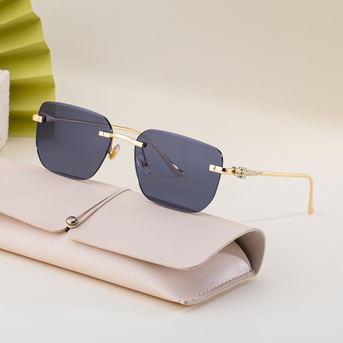 Occhiali da sole quadrati rimless