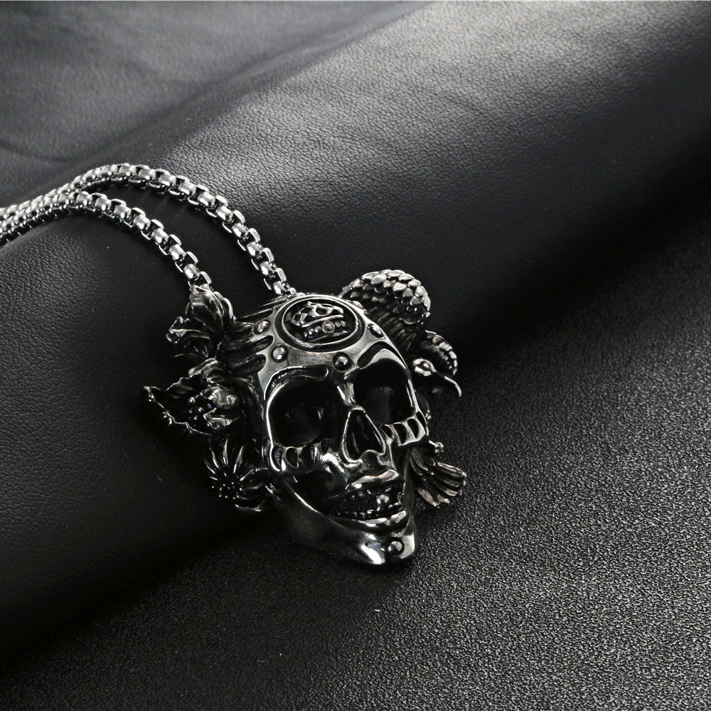 Pendente corona teschio