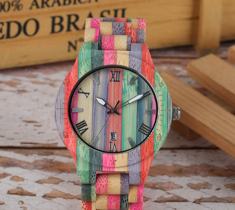 Orologio coppia legno bambù