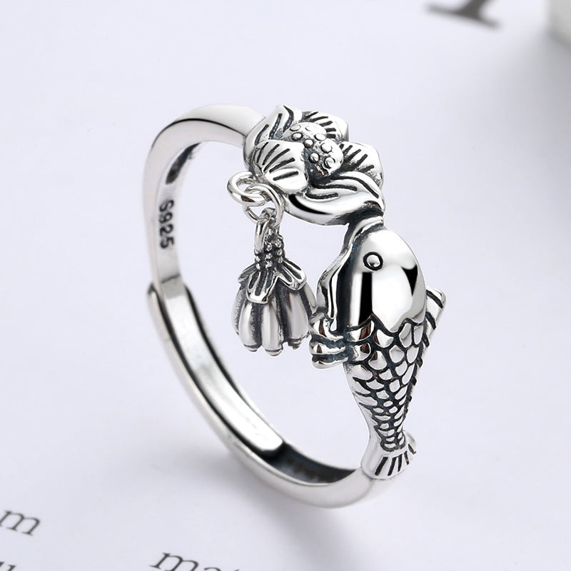 Anello carpa e loto