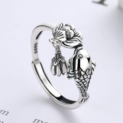 Anello carpa e loto