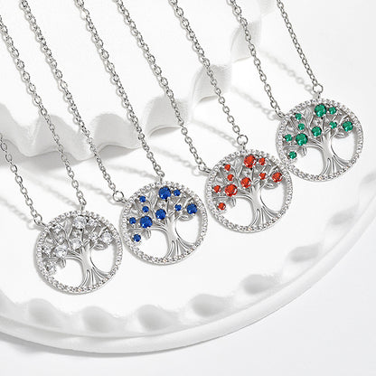 Collana albero della vita zirconi